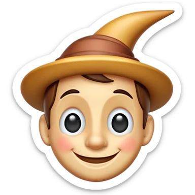 Pinocchio emoji sticker