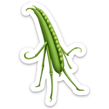 String bean with legs sticker