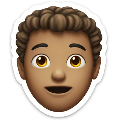 Heart with realistic face creepy sticker