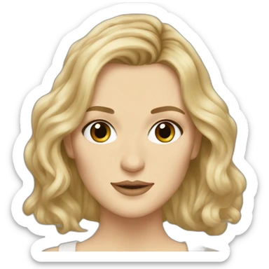 Blonde Keira knightley sticker