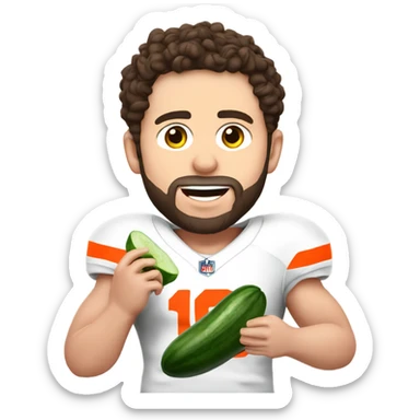Baker mayfield eating cucumber sticker