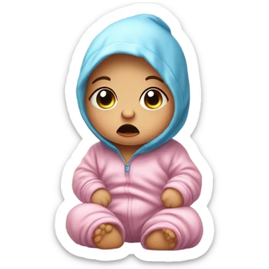 Sick cute baby sticker