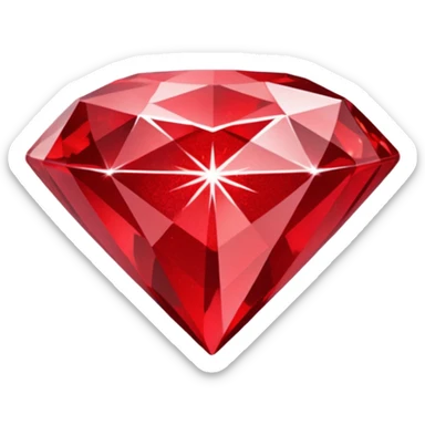red glitter diamond sticker