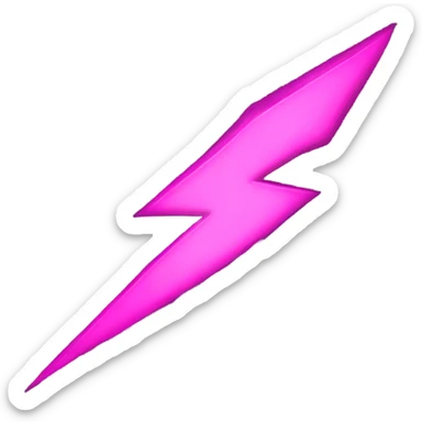 Pink lightning bolt sticker