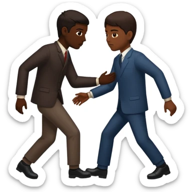 a situation in which someone pushes another person behind one's back sticker