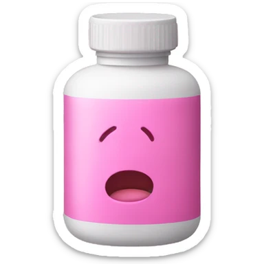 pink rx pill bottle sticker