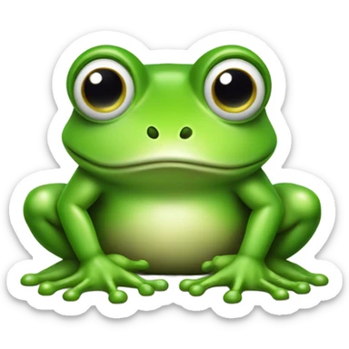 worry frog cat green sticker