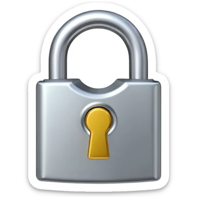 open padlock sticker