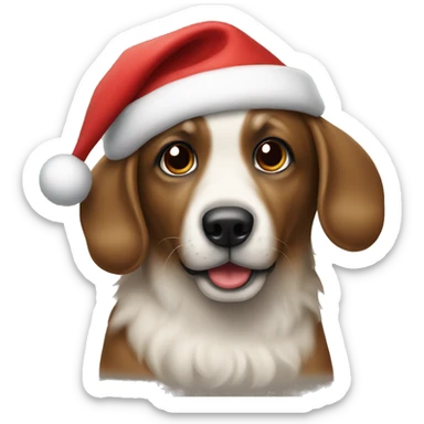 Christmas dog sticker