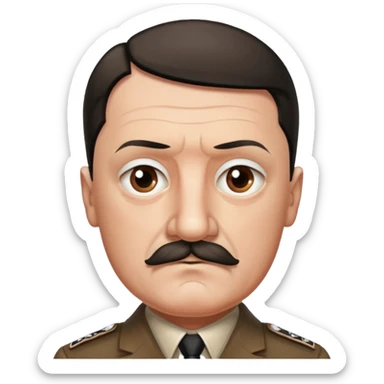 adolf hitler tiny moustache sticker
