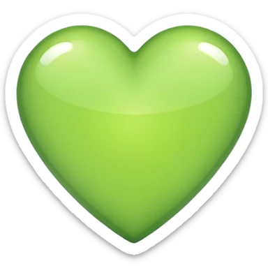 Light green heart sticker