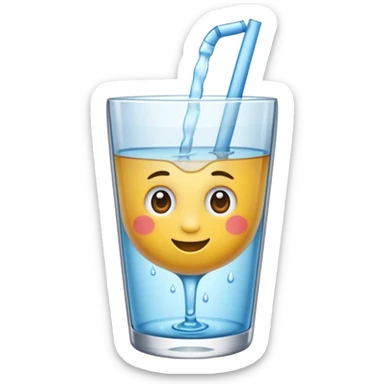 mach mir ein trinkglas voll mit wasser aber ohne gesicht sticker