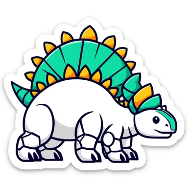 Robot stegosaurus  sticker