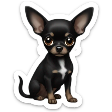 All Black Chihuahua black black sticker