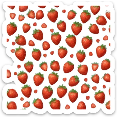 heart with strawberries  sticker