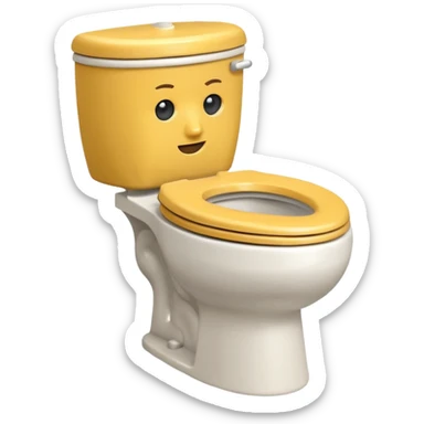 Sibidi toilet with a head  sticker