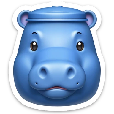 Hippo recycling bin sticker