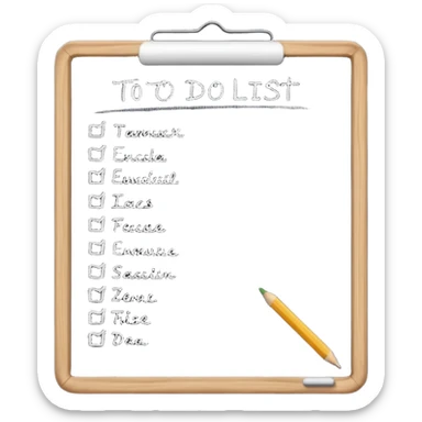 Todo list in a chalk board sticker