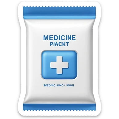 powdered medicine packet sticker