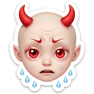 Crybaby cute littile demon  sticker