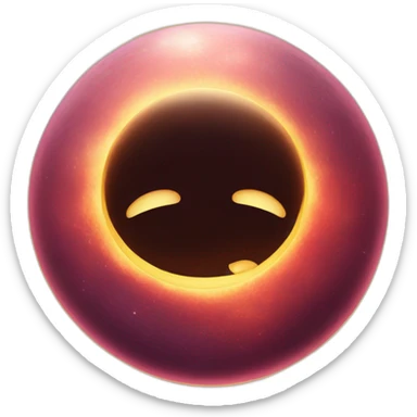 planet Sun with a cartoon feminine face with big kind eyes sticker