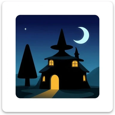 witch's building sticker
