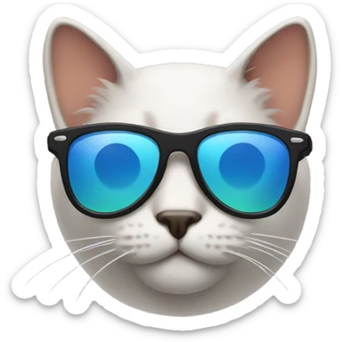 Cat with sunglasses sticker