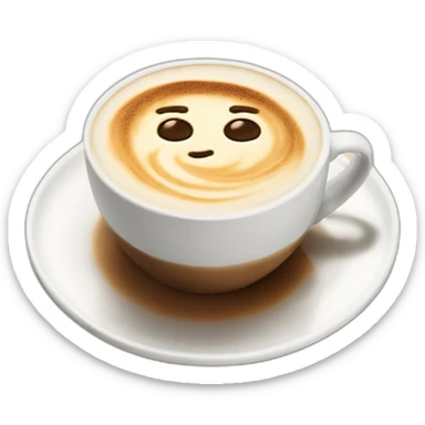 cappucino on counter sticker