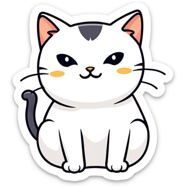 A cat peeing sticker