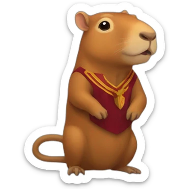 Capibara gryffindore sticker
