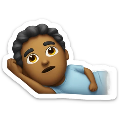 Laying in bed awake  sticker