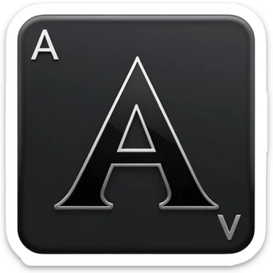 Letter A and Spade Suit symbol below sticker
