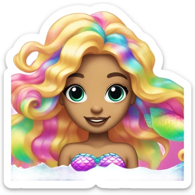 Lisa frank light skin mermaid sticker