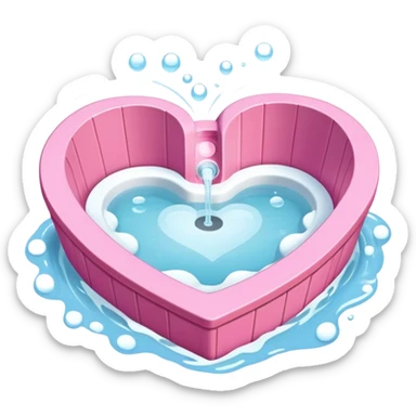 pink heart hot tub sticker