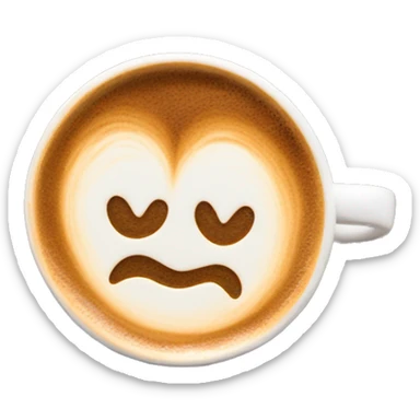 latte art with hearts sticker