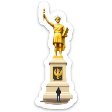 The Statue of Independence on Main Square in Ukraine sticker