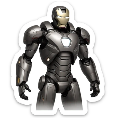 war machine full-body in ironman, front view sticker