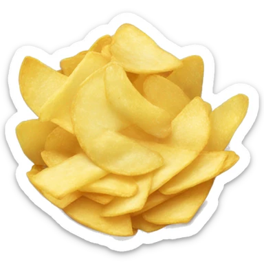 a white bowl filled with chips  sticker