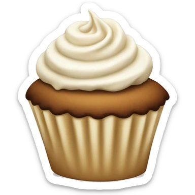 Vanilla cup cake with coco  sticker