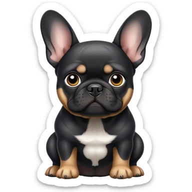French Bulldog in black leather sticker
