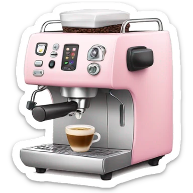 Light Pink coffee machine  sticker