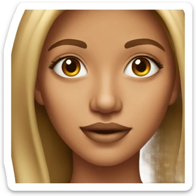 realistic portrait of tan-skinned beauty sticker