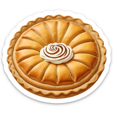 Karelian pasty with cream on top finnish sticker