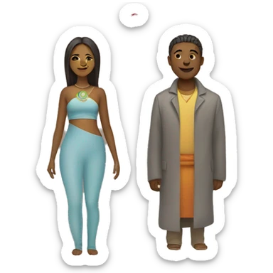 Chakra woman and man  sticker