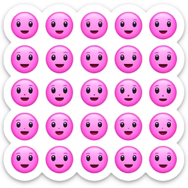 pink cutesy emojis sticker