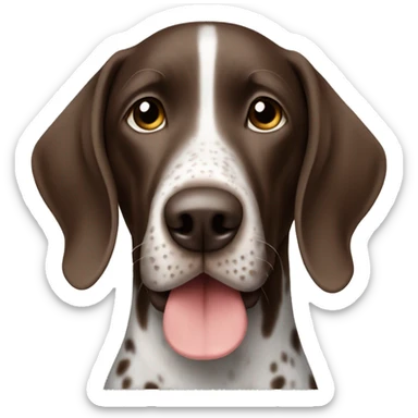 German shorthair with beer mig sticker