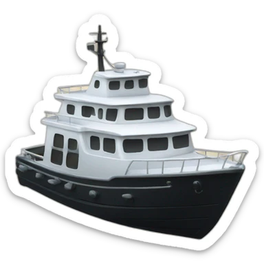 black seal captain's boat sticker