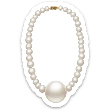 Pearl necklace sticker