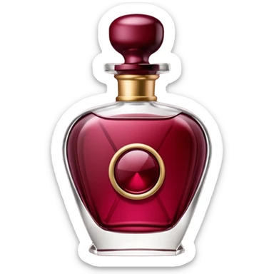 burgundy luxury perfume sticker
