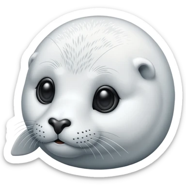 white artic seal  sticker